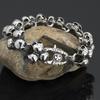 Vintage Style Stainless Steel Skull Bracelet Men Punk Rock Skeleton Chain Wristband Men's Bracelets Gothic Jewelry Accessories