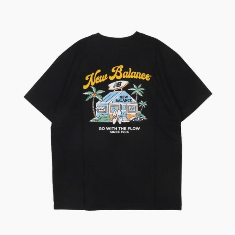 New Balance Футболка с коротким рукавом Uni Nb Board Shop, полуоверфит Nbnefco243 19, футболка с коротким рукавом