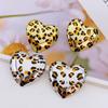 Fashionable Leopard Print Heart-shaped Earrings for Women's Daily Outfit Earrings for Women