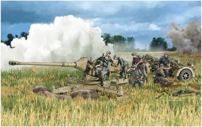 Dragon 1/35 Немецкая армейская 88-мм противотанковая пушка Pak43/3 L71 времен Второй мировой войны с простой стрельбой, Пластиковая модель, DR6522