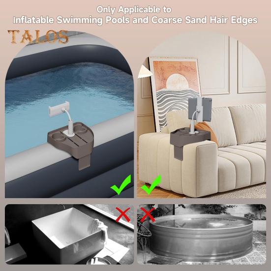 3-в-1 держатель для телефона с подстаканником, регулируемые уличные спа-зоны, гидромассажные ванны, надувные бассейны, подставка для телефона, держатель для напитков, подставка для змеи, столик для бассейна