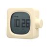 Vintage Cube Smart Alarm Clock with Night Light Rotating Switch Rechargeable Bedside Alarm Clock