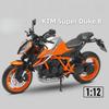 Масштаб 1/12 KTM 1290 Super DUKE R Сплав Спортивный Мотоцикл Литые Миниатюры Модель Декоративные Модные Украшения для Подарка Другу