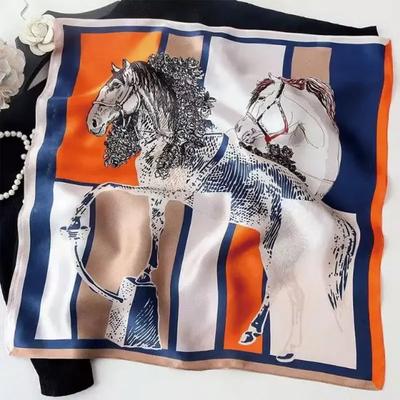 1 Pcs 90x90cm Spring and Autumn Korean Version of Large Square Scarf Imitation Silk Scarf Scarf Bib All Fashion Headband