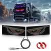 2Pcs Upgraded Car LED Devil's Eye Decorative Light Rear Front Window Warning Light Red Devil Eye Atmosphere Light Auto Decoration Accessories