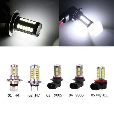 H4/H7/9005/9006 33SMD Светодиодная лампа для автомобильной фары Дневной ходовой свет Белый Мотоциклетная противотуманная фара 1 шт.