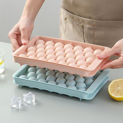 1 шт. 33 сетки мяч форма для кубиков льда коробка для льда бытовой круглый сферический маленький замороженный кубик с крышкой артефакт пищевой полипропиленовый лоток для льда