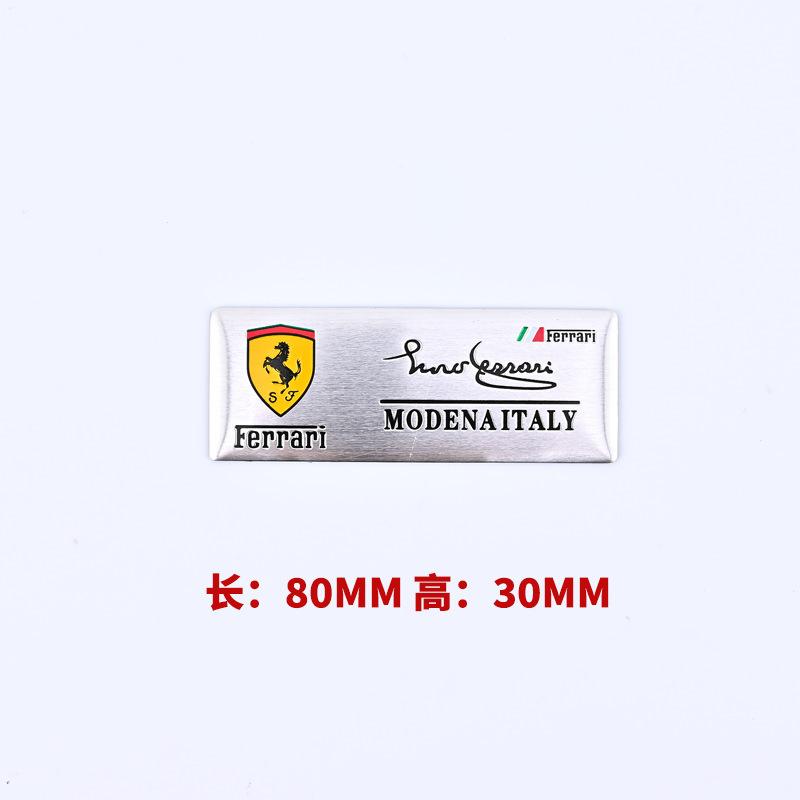 3D Aluminum Auto Badge Sticker Body Trunk Window Decoration Decal For Ferrari Farah Donkey Emblem Car Modification Accessories TG7
