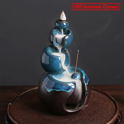 Керамическая благовонная печь Flowback Художественная концепция Декор водопада Благовонная печь Ручная работа Йога благовония