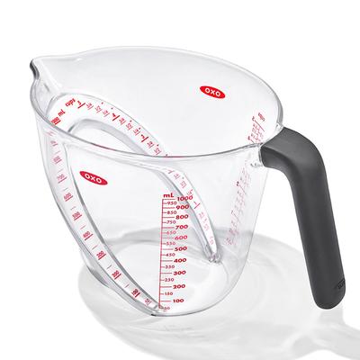 Мерный стакан OXO, новый тип, угловой мерный стакан, большой, 1000 мл, устойчив к воздействию микроволновых печей и тепла, изготовлен из тритана