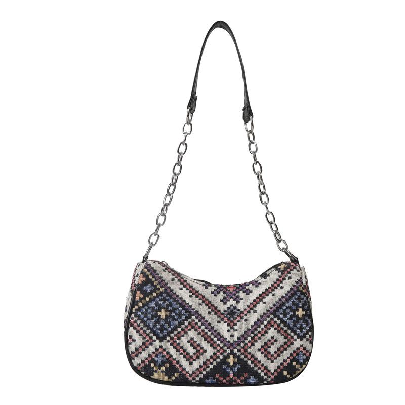 Зимние сумки на плечо подмышками, модные маленькие квадратные сумки, женские сумки-шопперы, холщовые сумки через плечо в этническом стиле для девочек