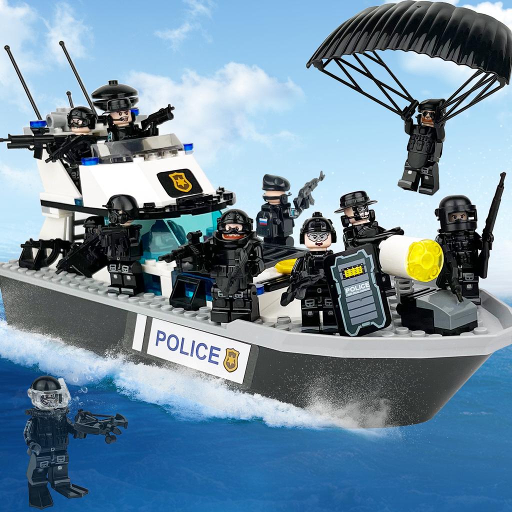 Щит привидение swat гуманоидные куклы строительные кубики цифровые фигурки собранные игрушки рептилия детские развивающие игрушки