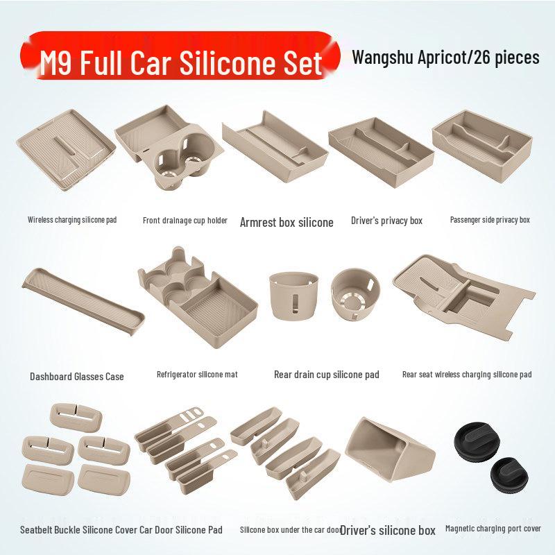 Essential Silicone Mat Set for AITO M7, M8, M9 Interior Decoration - Fits 26 Models