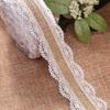 4 шт. Кружевная лента Мешковина Кружевная отделка Лента Швейные принадлежности Рулон Ручная работа Джут Двойная коса Поделки Подарки Упаковка Украшения