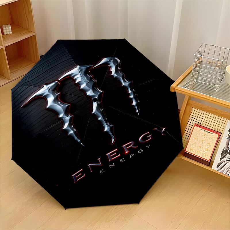 Печать Monster Energy 8?Автоматический зонт с ребрами, ветрозащитный, легкий, складной, для путешествий на открытом воздухе