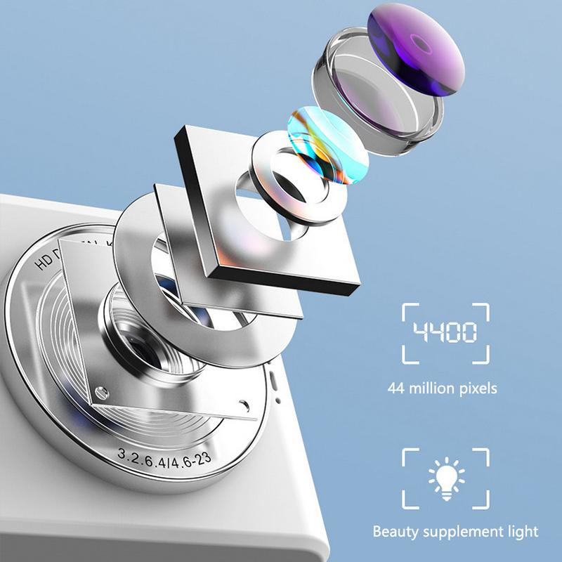 1 Комплект 44 Мп HD Мини Фотокамера 2,4 Дюйма 4K Цифровые Камеры 8-кратный Быстрый Зум Видео Поддерживает Игровые Функции И Тепловизионную Камеру