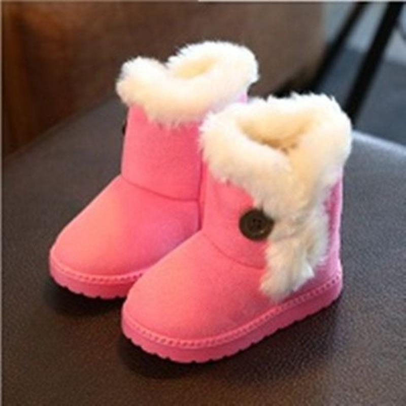 Children Winter Snow Boots Baby New Thicked Plush High Boots Boys Waterproof Snow Boots Girls Warm Cotton Boots