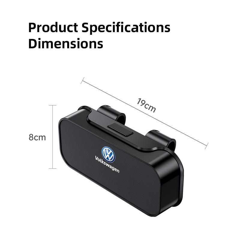 Valve Stems Caps Keychain Car Glasses Clip Sunglasses Box Sun Visor Eyeglasses Card Ticket Holder For Volkswagen VW RLine R Golf zw4