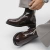 New Men's Leather Ankle Boots Fashionable and Elegant Solid-color Boots  High-quality Trendy Boots for Autumn and Winter