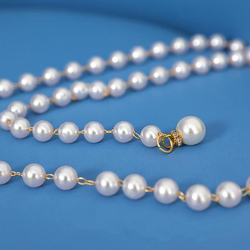 Pearl Waistband White Waist Chain All-Match Pearl Pendant Belt For Women