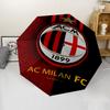 Associazione Calcio Milan Print Automatic Umbrella, 8 Rib Iron Frame, Plastic Handle, Suitable for Outdoor Travel &Daily , Ideal Gift