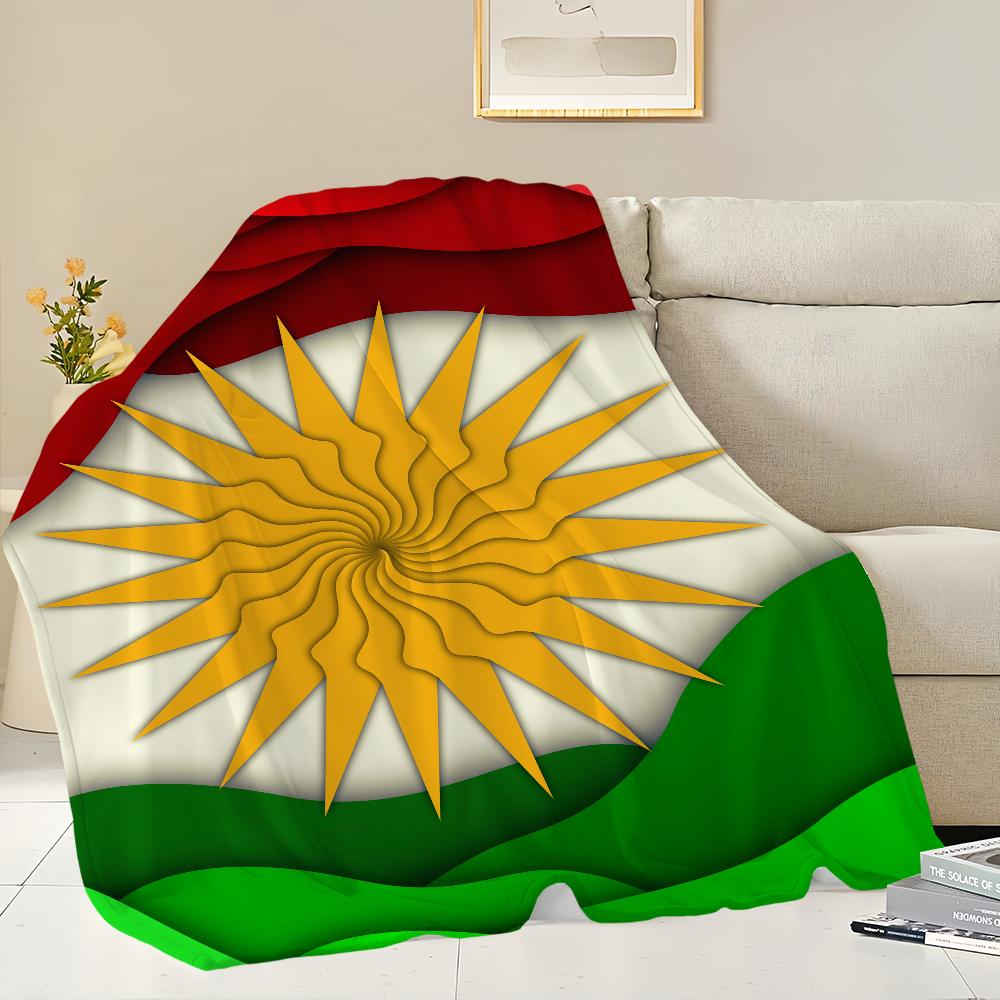 K-KurdistanS Printed Comfortable And Soft Sofa Living Room Bedroom Plush Blanket Suitable For Home Travel And Gifts