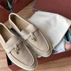 Женские лоферы 2025 весна и осень новая универсальная кисточка пряжка слипоны ленивые туфли нескользящая повседневная обувь на плоской подошве