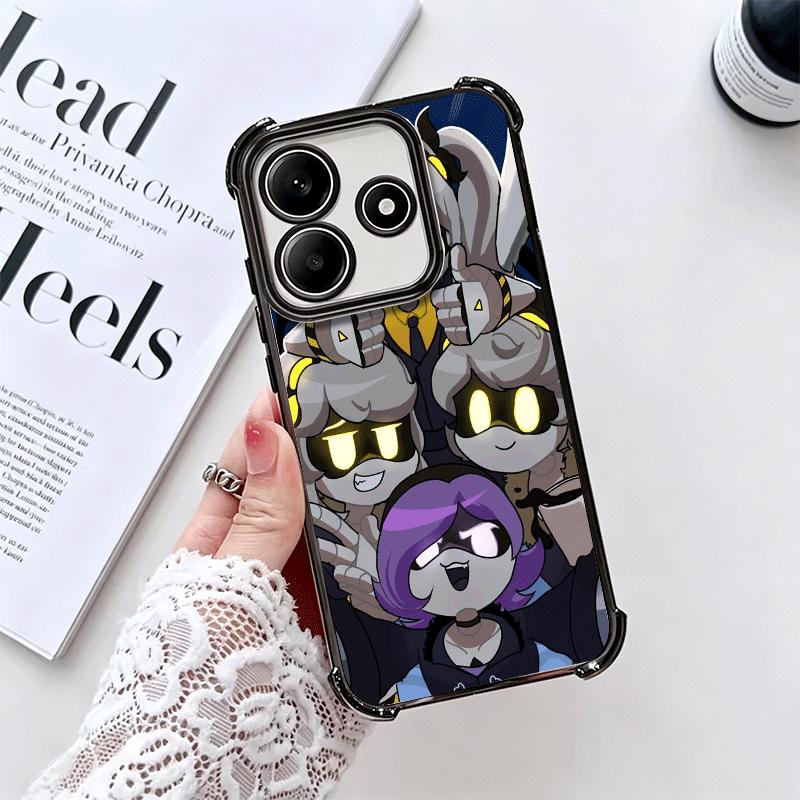 M-Murder D-Drones Uzi Doorman Plating Phone Case For Xiaomi Redmi Note 14 15 Pro Plus 13 12 11 11S 11T 10 9S 9 5G Anti-Fall Aira