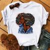 African Fashion Girls Print Women T-Shirts Short Sleeve Y2K Tops 90S Harajuku Graphic T Shirt Summer Clothing Casual Loose Tee