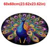 Non-slip Peacock Carpet Soft Door Gasket Durable Blanket  for Living Room Tea Table Bedside