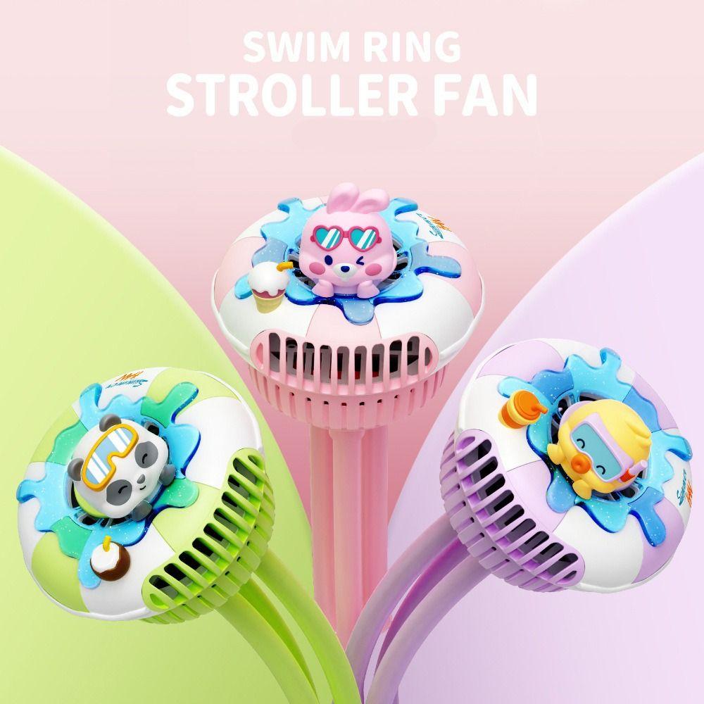USB Rechargeable Portable Baby Stroller Fan Octopus Handheld Electric Fan  Kids Pram