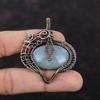 Aquamarine Pendant Copper Wire Wrapped Pendant Handmade Pendant Boho Style Pendant Copper Jewelry Original Gemstone Pendant Jewelry For Gift