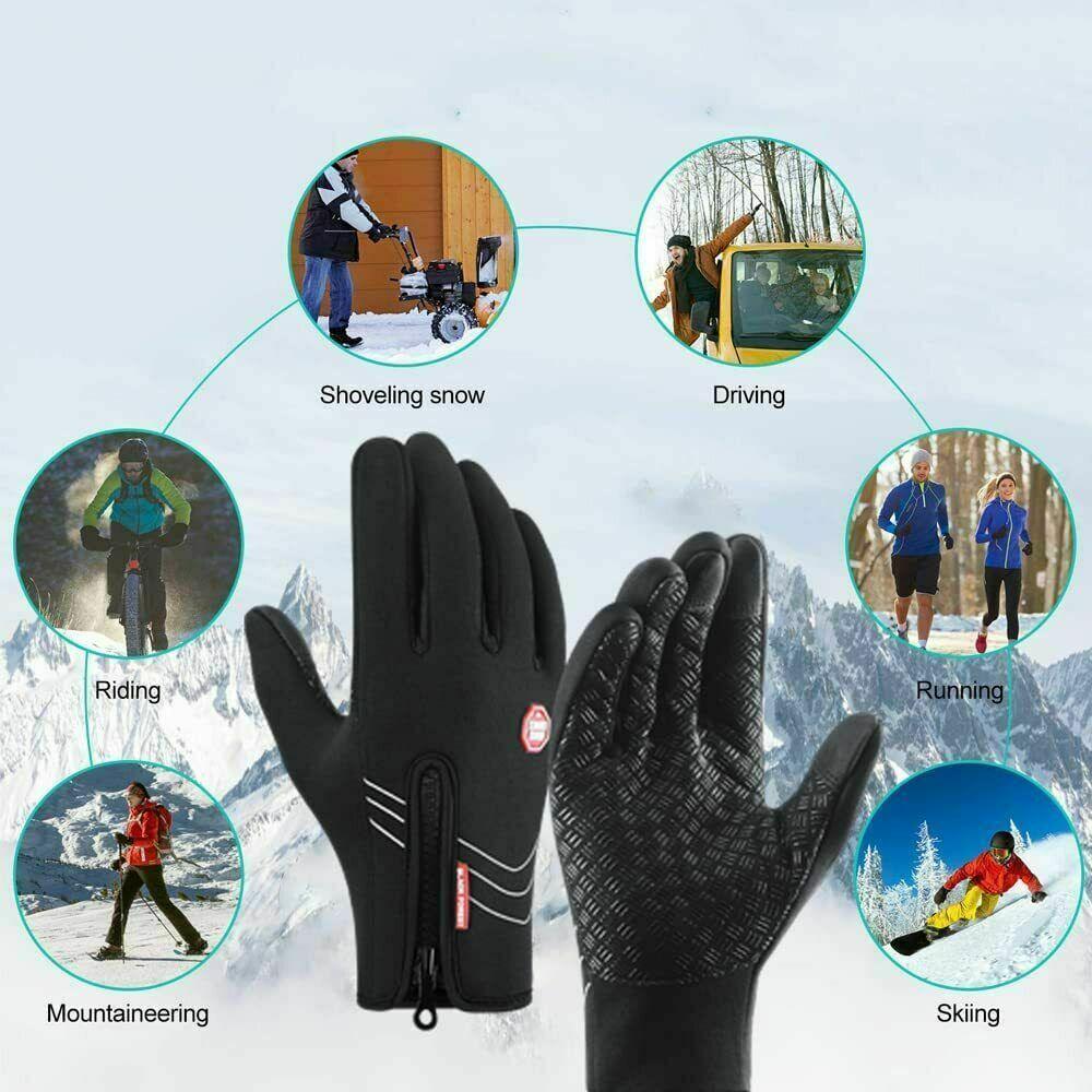 Windproof Women Men Ski Gloves Cycling Gloves Touch Screen Mitten Winter Warm Gloves