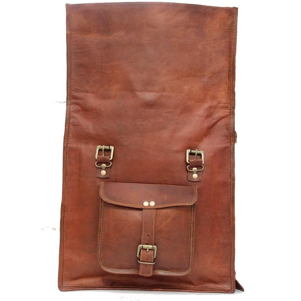 Мужская новая складная сумка из натуральной козьей кожи для ноутбука, дорожная сумка