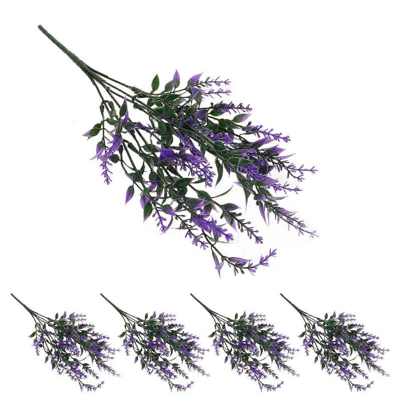 Artificial Lavender Purple Lavender Stems for Decoration 15Pcs Fake Flower