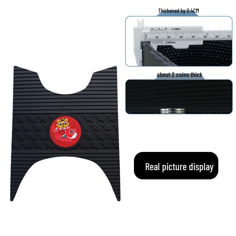 Durable, waterproof, anti-slip rubber foot mat for Kymco KR50 motorcycle enhancement.