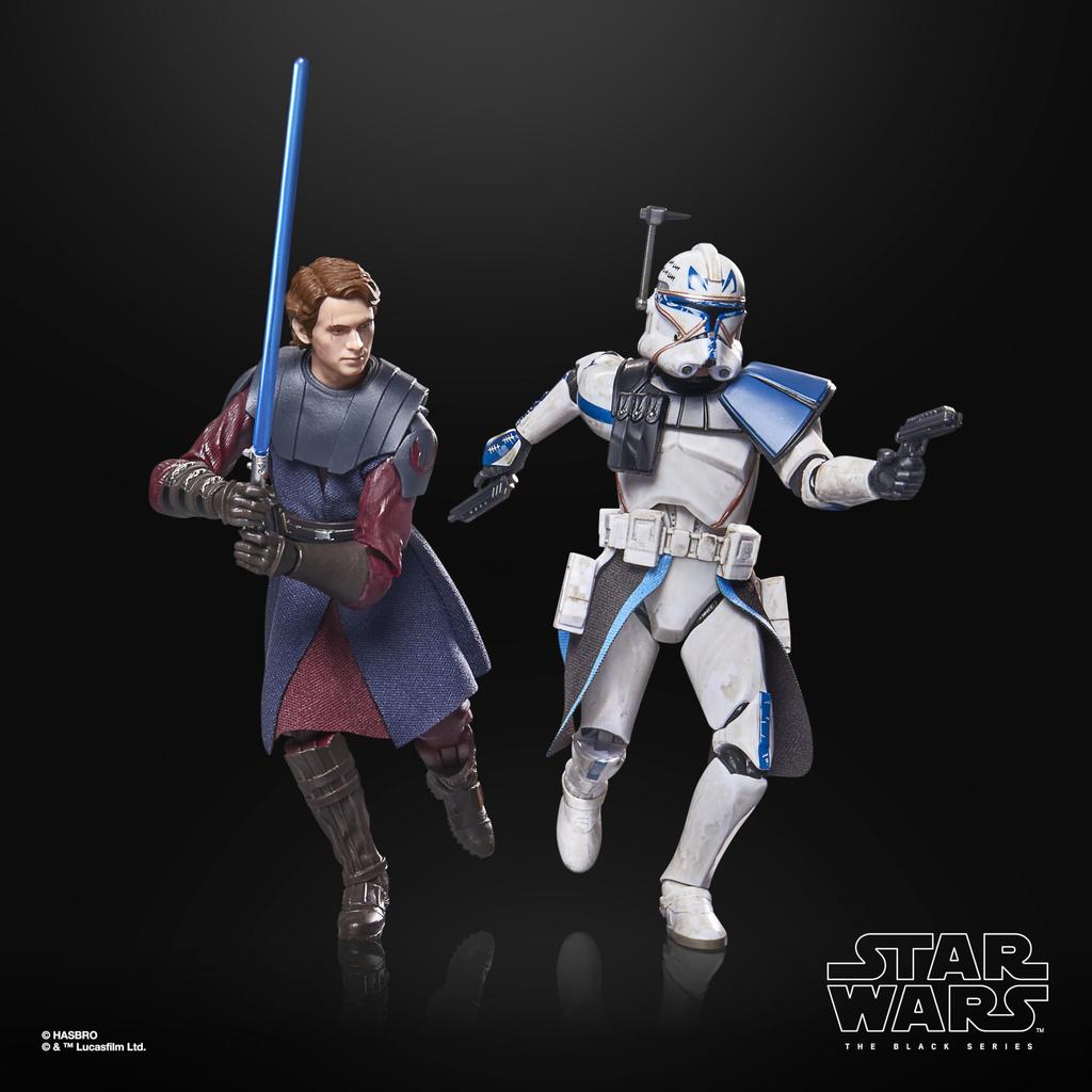 Hasbro Звездные Войны Черная Серия Энакин Скайуокер Капитан Клонов Звездные Войны Премиум Коллекция 15 см Набор из 2 Фигурок Действия Оригинальный и Рекс, (G1733)