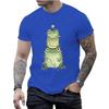 3D Print Frog Christmas Tree T-shirt Men Frog Lover T-Shirt Unisex Cute Frog Christmas Graphic T Shirts Oversized Woman Clothing