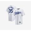 Nike Los Angeles Dodgers Replica Player Letter Print Side Split Design Baseball Short Sleeve T-Shirt Men Tops White WHLD7B35
