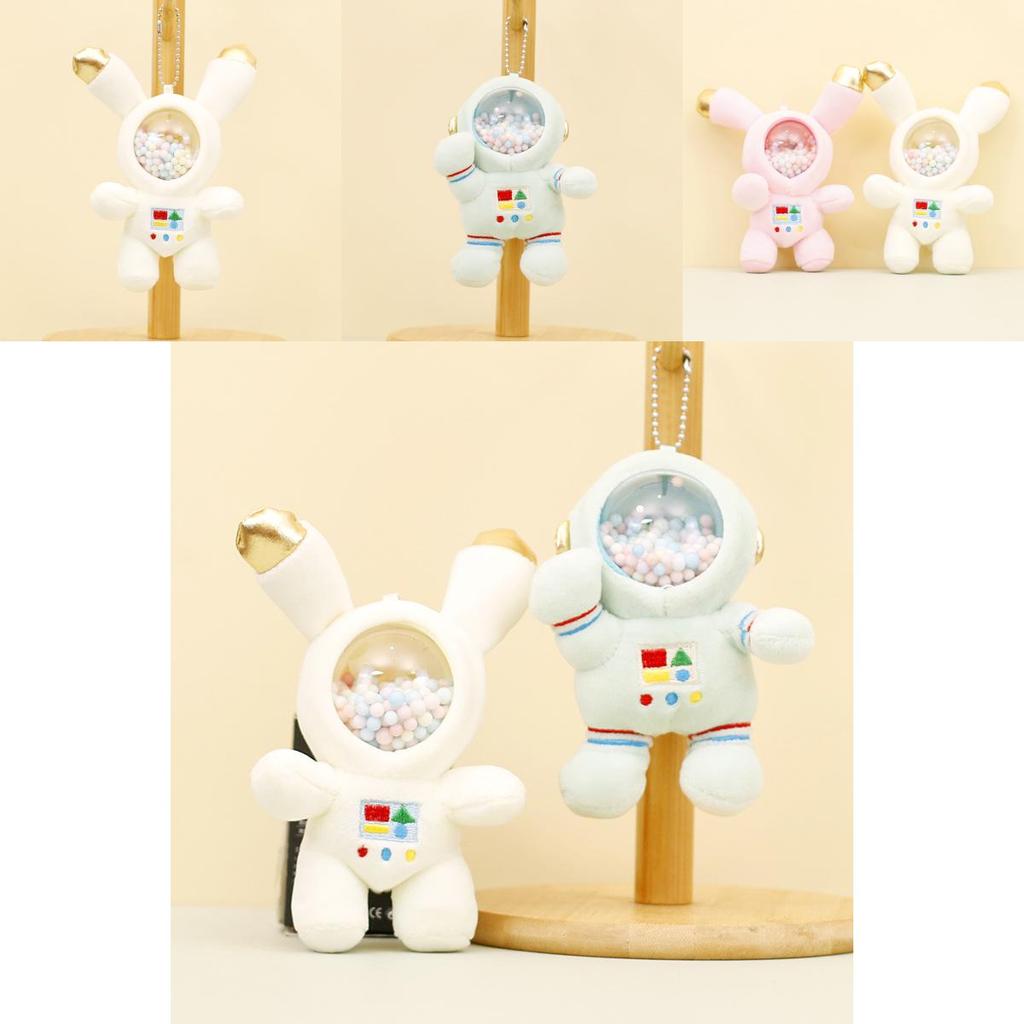 Adorable Astronaut Plush Keychain Cute Space Bunny Doll Creative Bag Charm