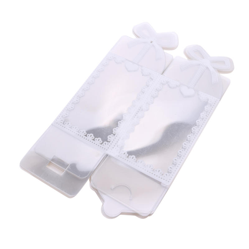 20 шт. складная прозрачная упаковочная коробка из ПВХ для свадебной вечеринки, контейнер для сладких конфет, прямоугольные коробки