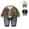 Kids Casual Long-Sleeve Set, Comfortable Daily Wear Outfits