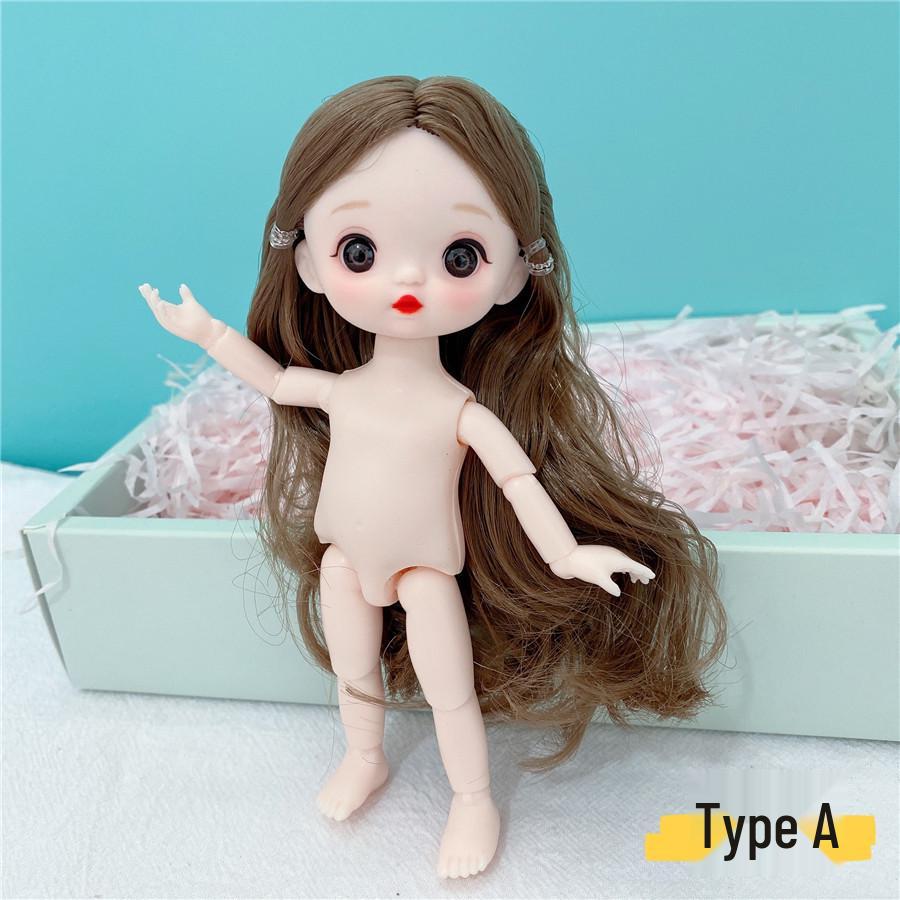 8-дюймовая 17-сантиметровая голая BJD-кукла с 3D-реалистичными глазами, 13 шарнирами, макияжем, вариантами нарядов