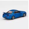 MINI GT 1/64 Nissan Skyline GT-R R34 V-Spec Bayside Blue (Right-Hand Drive) Finished Product