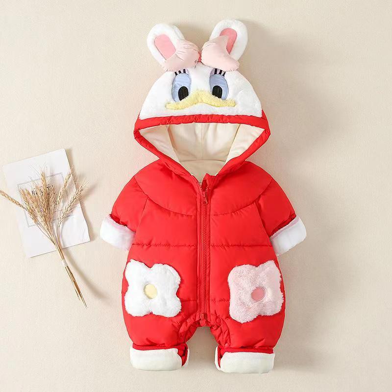 Детский пуховый хлопковый комбинезон зимняя одежда утолщенный теплый для девочки