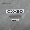 AAEU1 Для MAZDA CX-30 2020 2021 2022 2023 2024 Год Передний Логотип Эмблема Буквы Значок Наклейка на Задний Багажник Автомобиля Глянцевый Черный Аксессуары