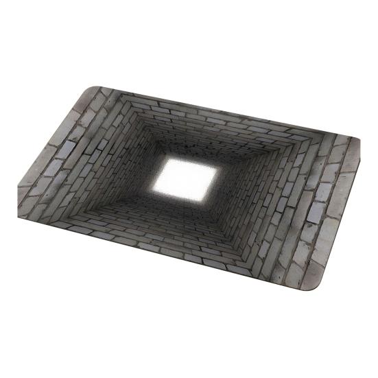 3D Ковер с оптической иллюзией, Реалистичный рисунок ямы, Напольный коврик, Впитывающий, Нескользящая основа, Коврик для двери