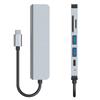 6-в-1 USB-C концентратор, 100 Вт PD, 4K HDMI-совместимый, USB-разветвитель, кардридер SD/TF, Type-C хаб для USB-C ноутбуков и других устройств Type-C