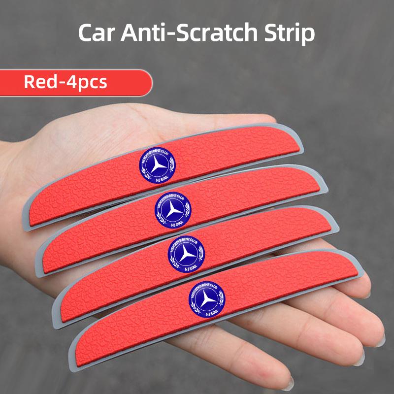 SCQK9 4Pcs Rubber Anti Collision Strip Car Door Rearview Mirror Protector Stickers For Mercedes Benz W211 W124 W176 W177 C180 C200