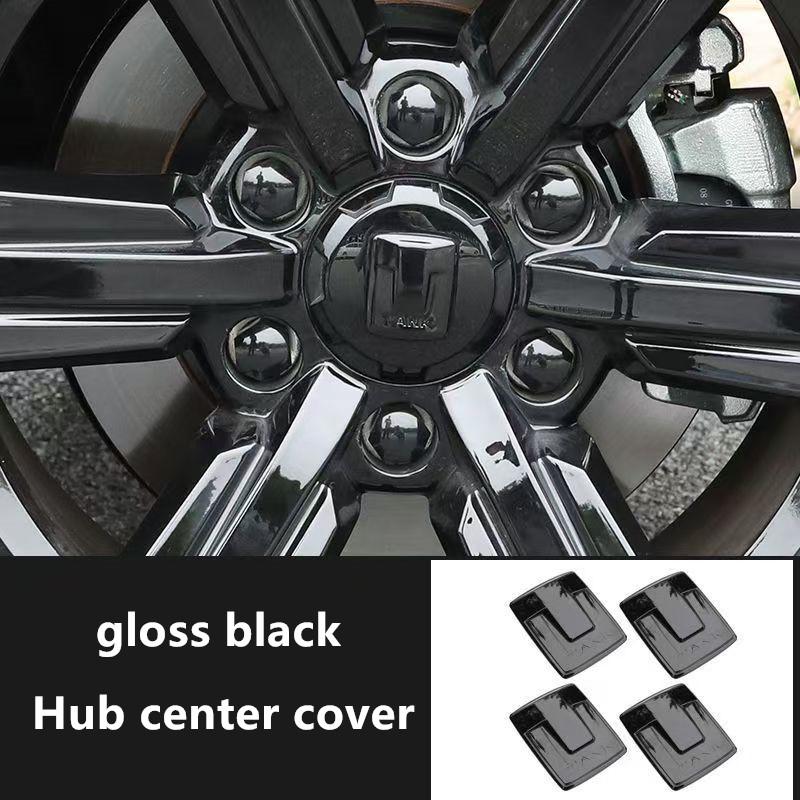 Car 3D ABS Sticker Front Emblem Badge Decals Black Badge Logo Emblem Cover Fit For Great Wall GWM TANK 300 2021-2025